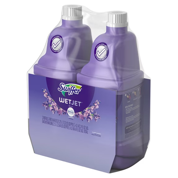 Swiffer Wet Jet Solution Refill, Lavender, 6 x 42.2 fl oz