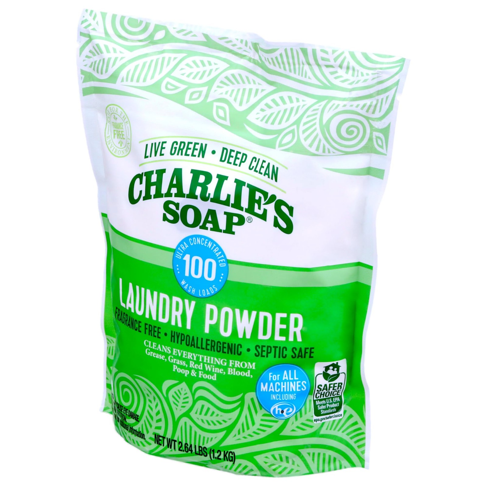 Charlie’s Soap Laundry Powder (100 Loads, 2 Pack) 42.24 Ounce (Pack of 2)