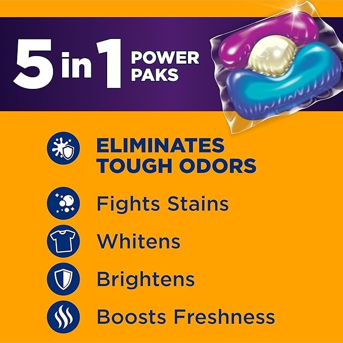plus Oxiclean Odor Blasters 5-In-1 Laundry Detergent Power Paks, Fresh Burst, 42