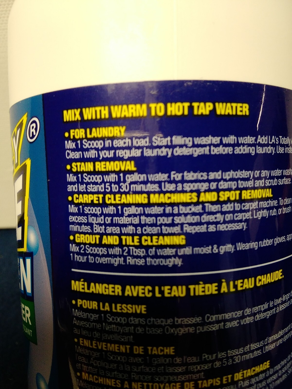 LA’s Totally Awesome Power Oxygen Base Cleaner Powder Set of 2 Each 15 Oz
