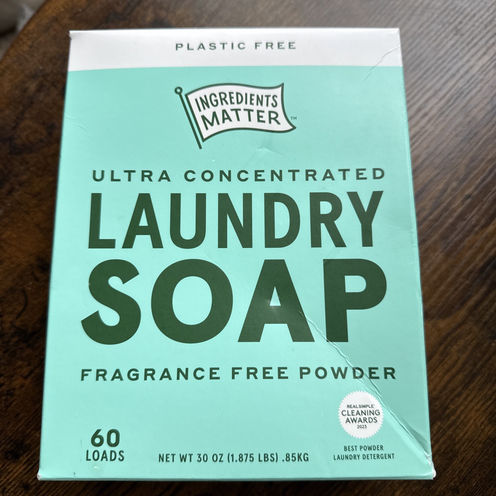Powder Laundry Soap Fragrance Free, Hypoallergenic Detergent Plant Based 30 oz