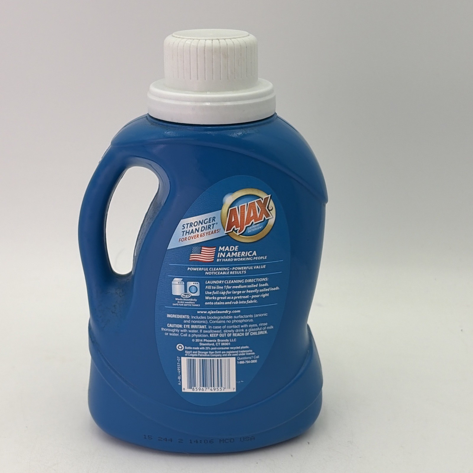 Ajax Advanced Bleach Alternative Laundry Detergent Liquid Soap HE 50 oz New