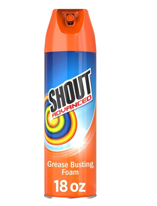 Shout Advanced Grease Busting Foam, Laundry Stain Remover, 18 oz