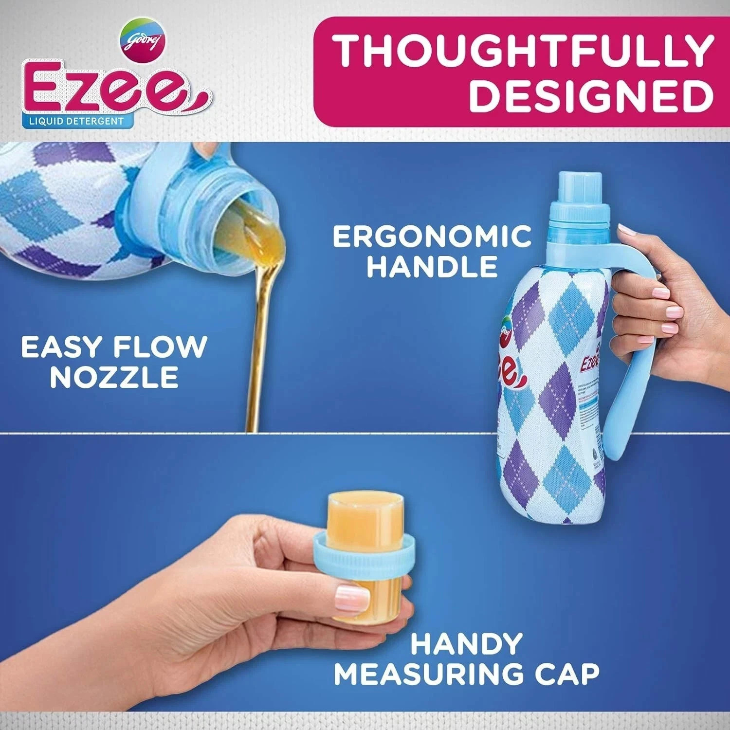Godrej Ezee Liquid Detergent for both Top load and Front load Washing – 500g
