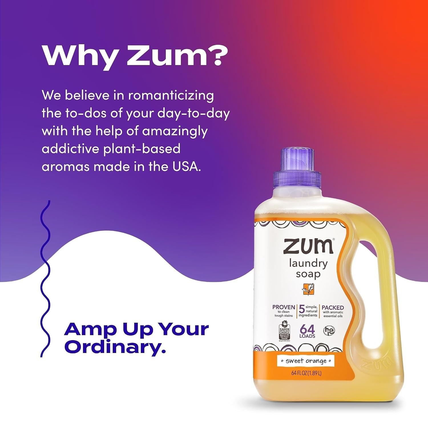 Zum Laundry Soap by – Liquid, Plant-Based Soap with Baking Soda, Essential Oi…
