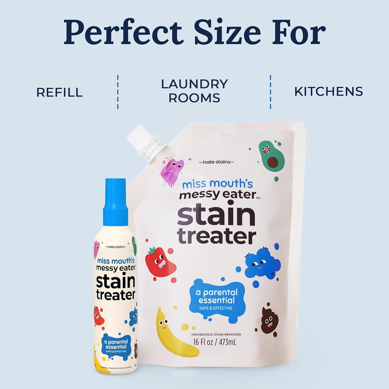 Messy Eater Stain Treater 16oz Refill – Fast, Safe & Effective for Baby Clothes