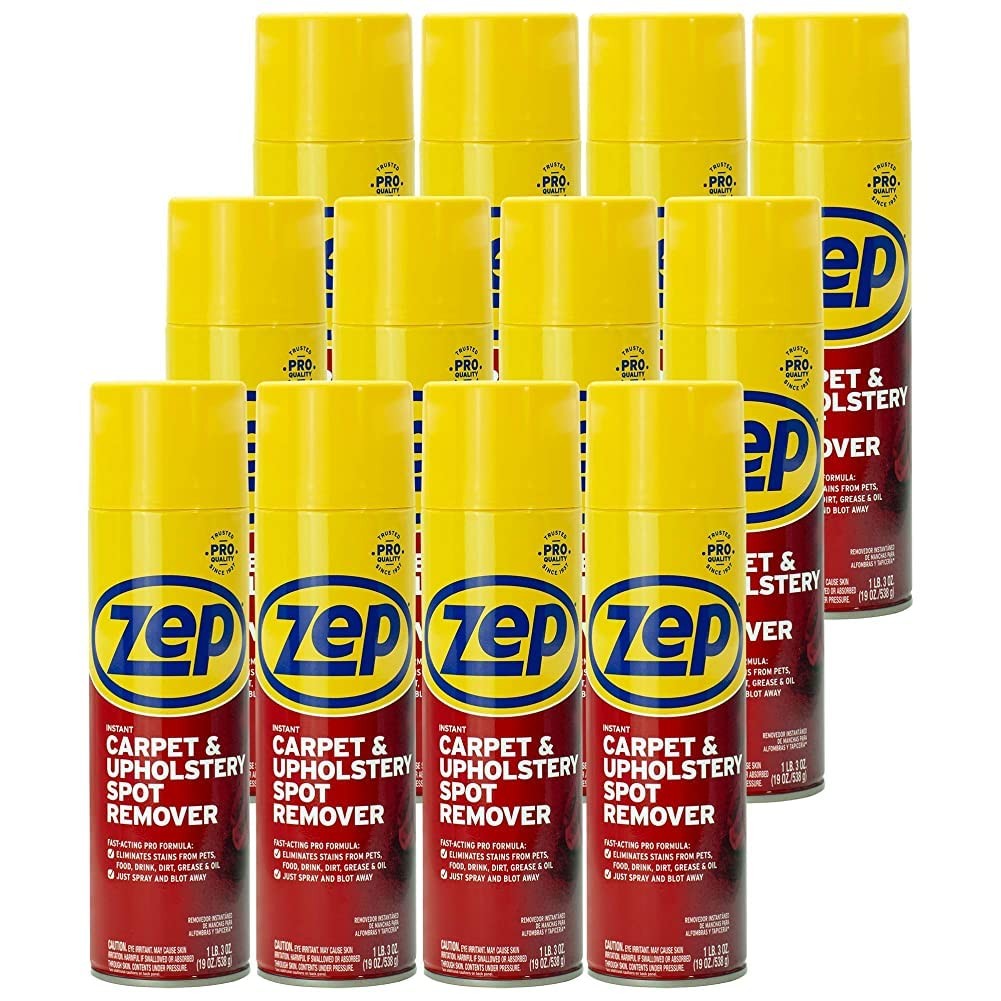 Zep Instant Carpet And Upholstery Spot Remover 19 Ounce Case Of 12 – No