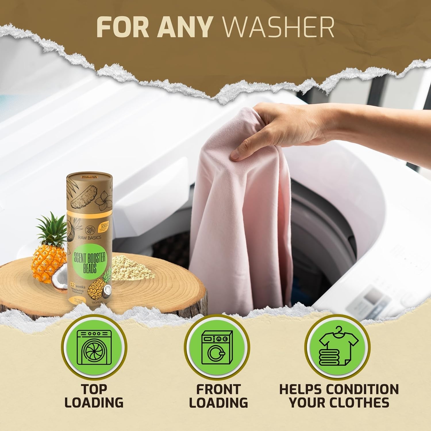Laundry Scent Boosters, Tropical Aroma – Washer Beads and Deodorizer Supplies –