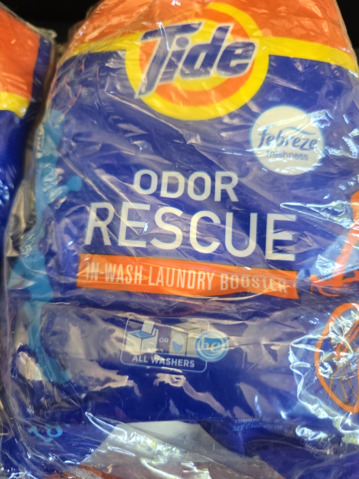 (PACK OF 2) Tide Odor Rescue In-Wash Laundry Booster 18 Count 14 oz Febreze