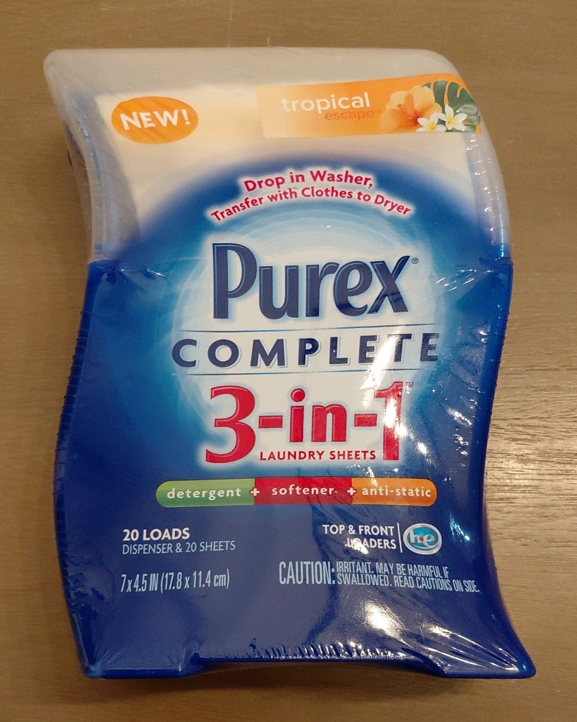 Purex Complete 3 In 1 Laundry Sheets & Dispenser Tropical Escape 20 Loads