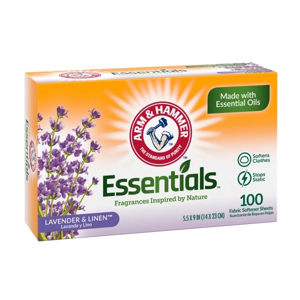 Arm & Hammer 2-Pack Dryer Sheets, Lavender & Linen Scent, 100 Ct Each