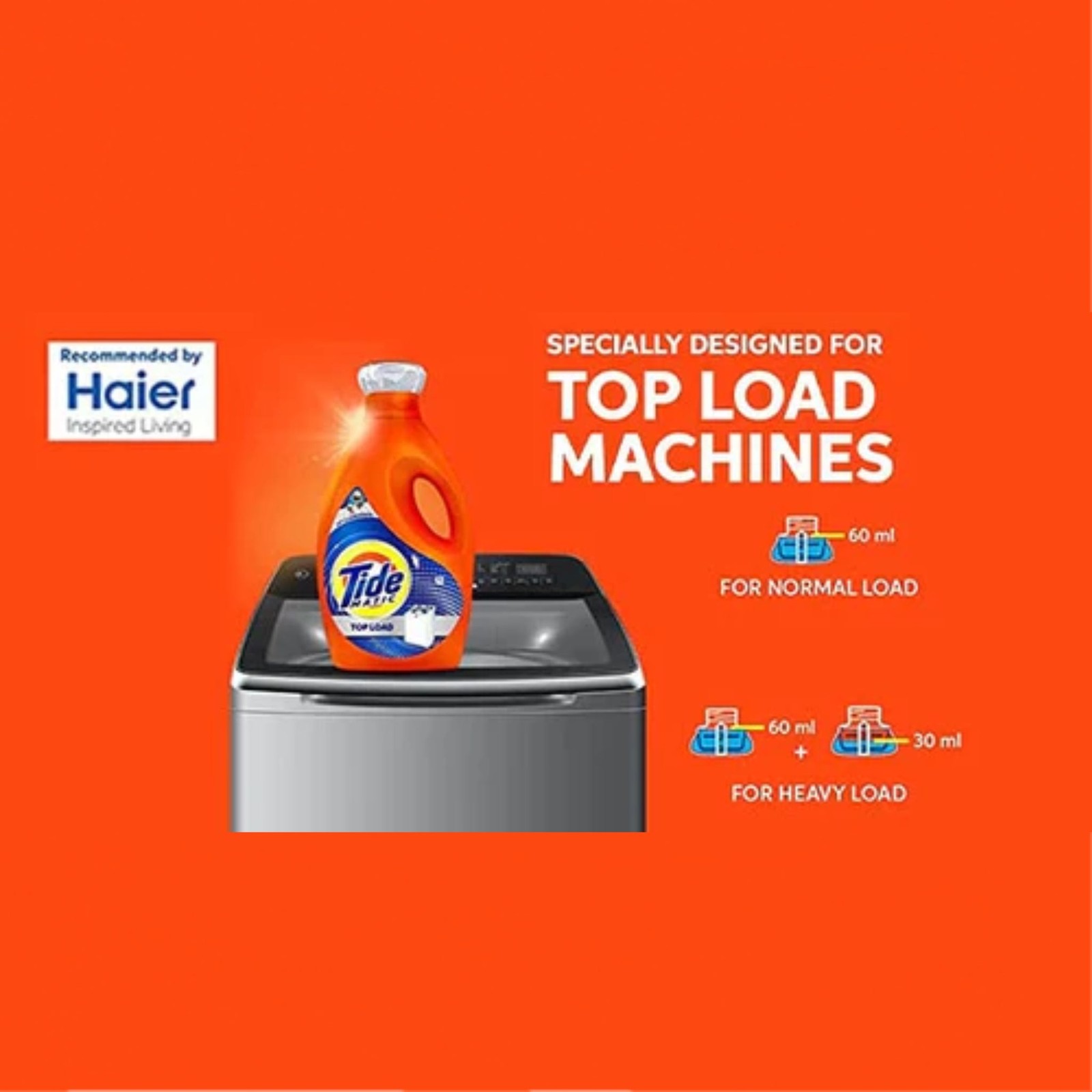 Tide Matic Top Load Liquid Laundry Detergent, 850ml (Pack of 2)