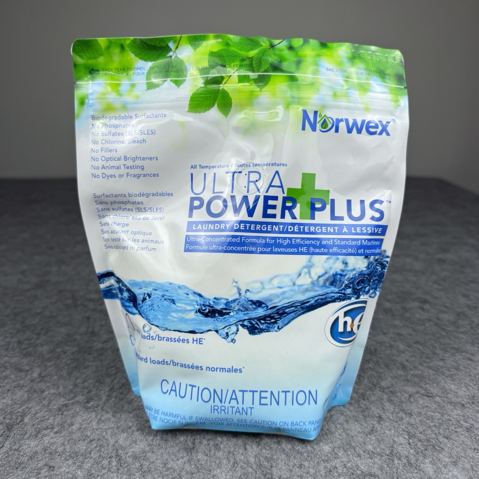 NORWEX Ultra Power Plus Laundry Detergent Powder HE High Efficiency 2.20lb Bag