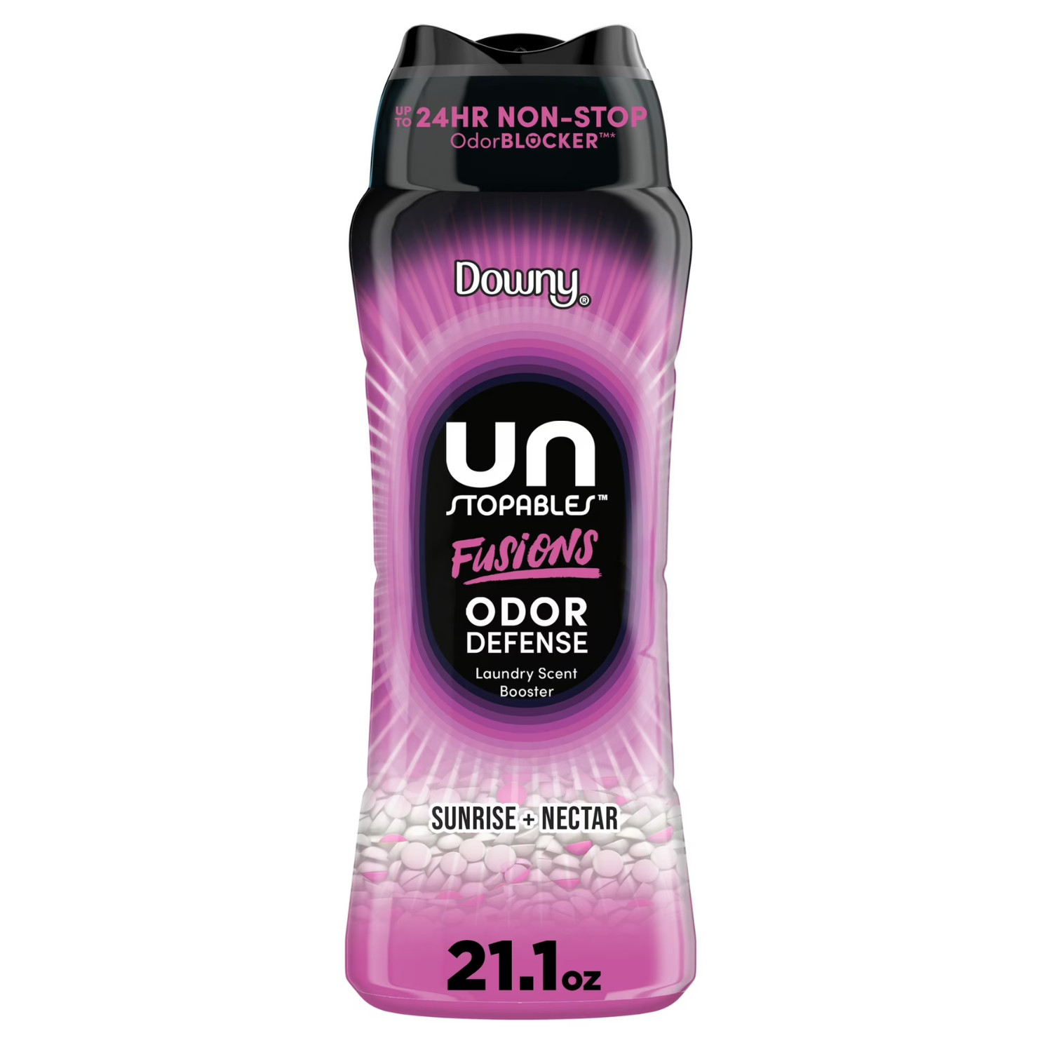 (2 Pack) Downy Unstopables Fusions Odor Defense Scent Booster Beads, 21.1 oz