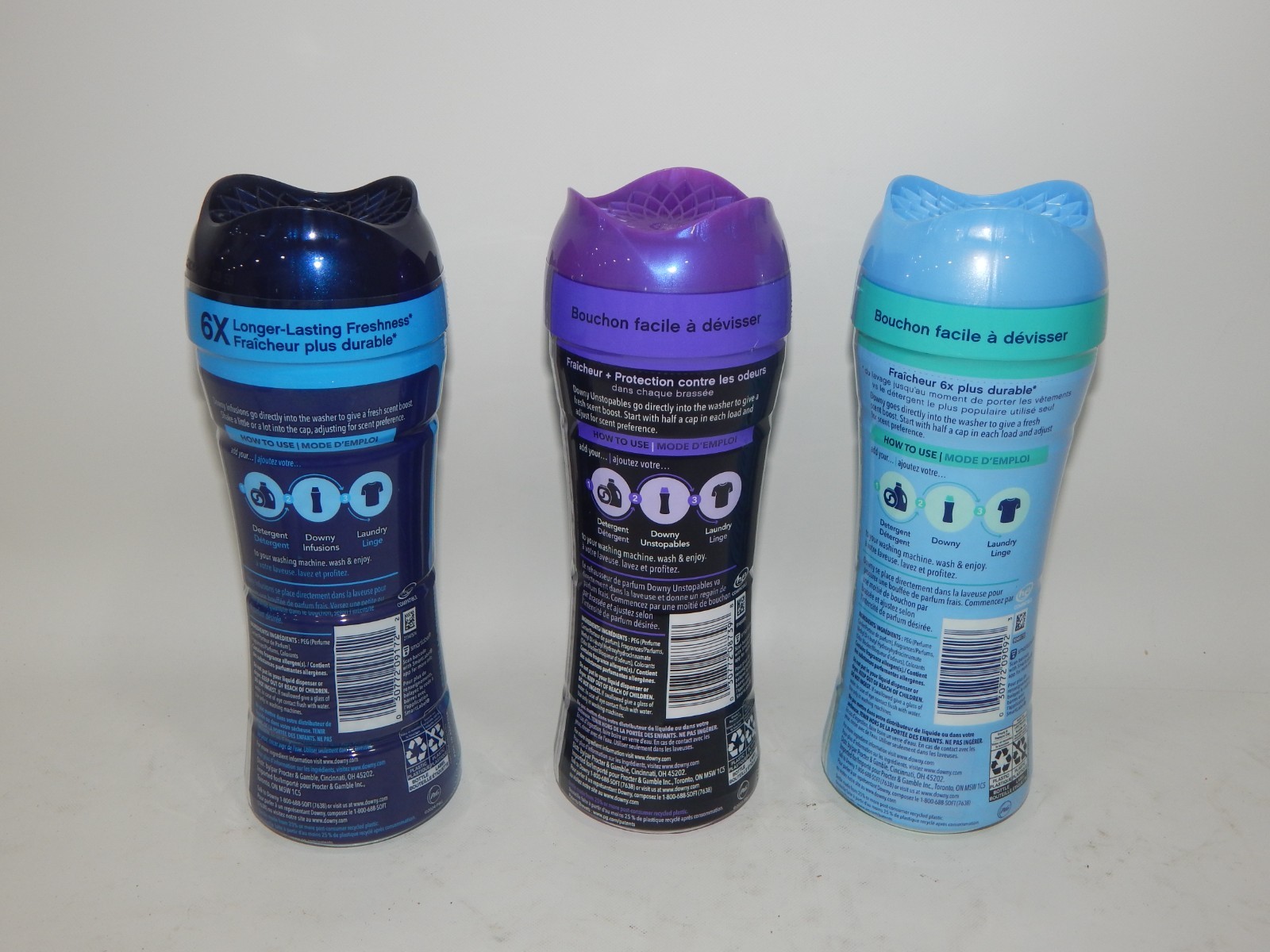 New Lot 3 Downy Unstopables Laundry Scent Booster Beads Balance Rain Lush 7.8oz