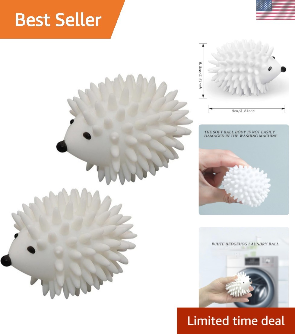 Silicone Hedgehog Laundry Balls – 2pcs, Anti-Tangle & Stain-Removing Solution