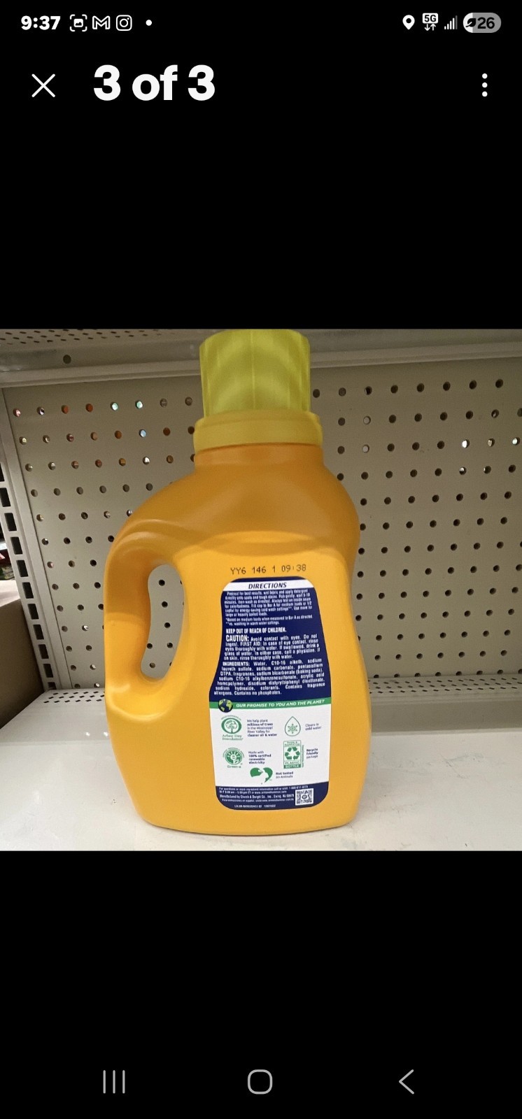 Arm & Hammer Powerfully Clean Vibrantly Fresh Liquid Detergent 67 Loads