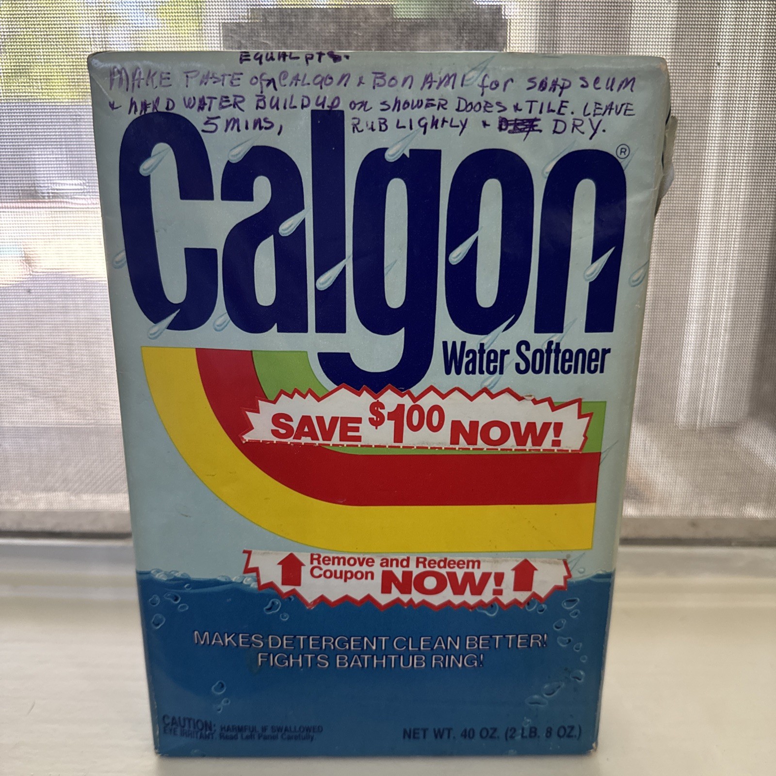 Calgon Water Softener Powder Box Discontinued good TV/Movie prop 80 Percent Full