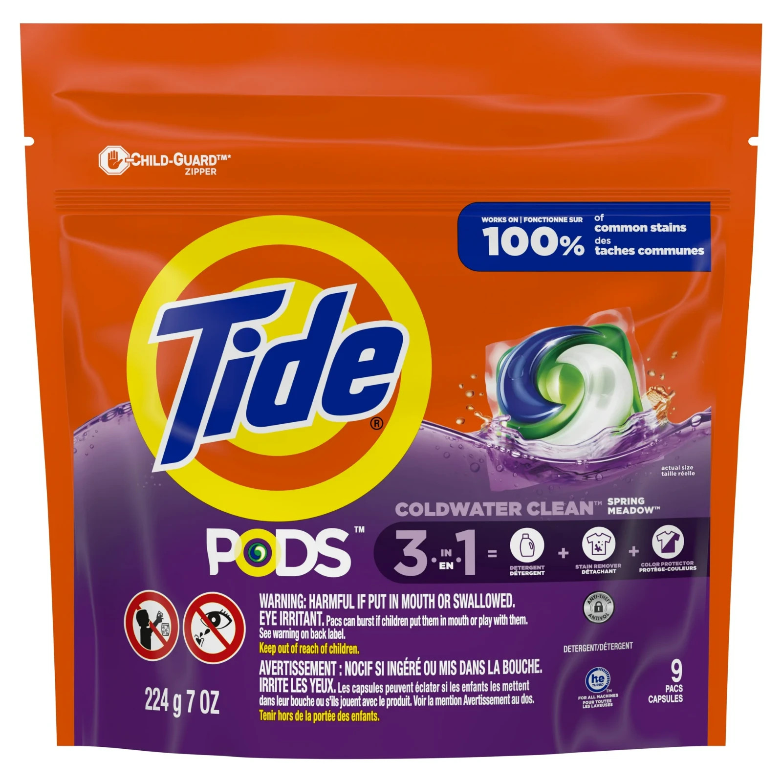 Tide PODS Laundry Detergent Pacs 18 Ct 2 Pack Spring Meadow HE Compatible