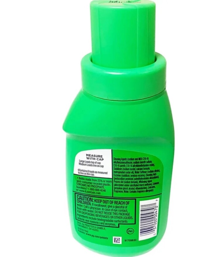 Gain Laundry Detergent Liquid, Original, 10 fl oz