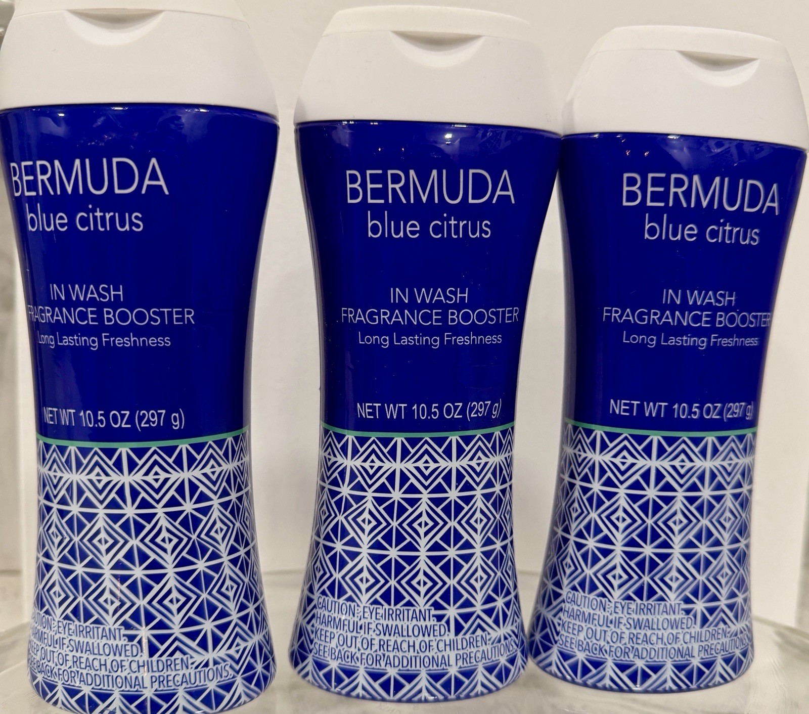 3 Pack In-Wash Fragrance Booster Granule Bermuda Blue CitrusScent 10.5 oz Laundr