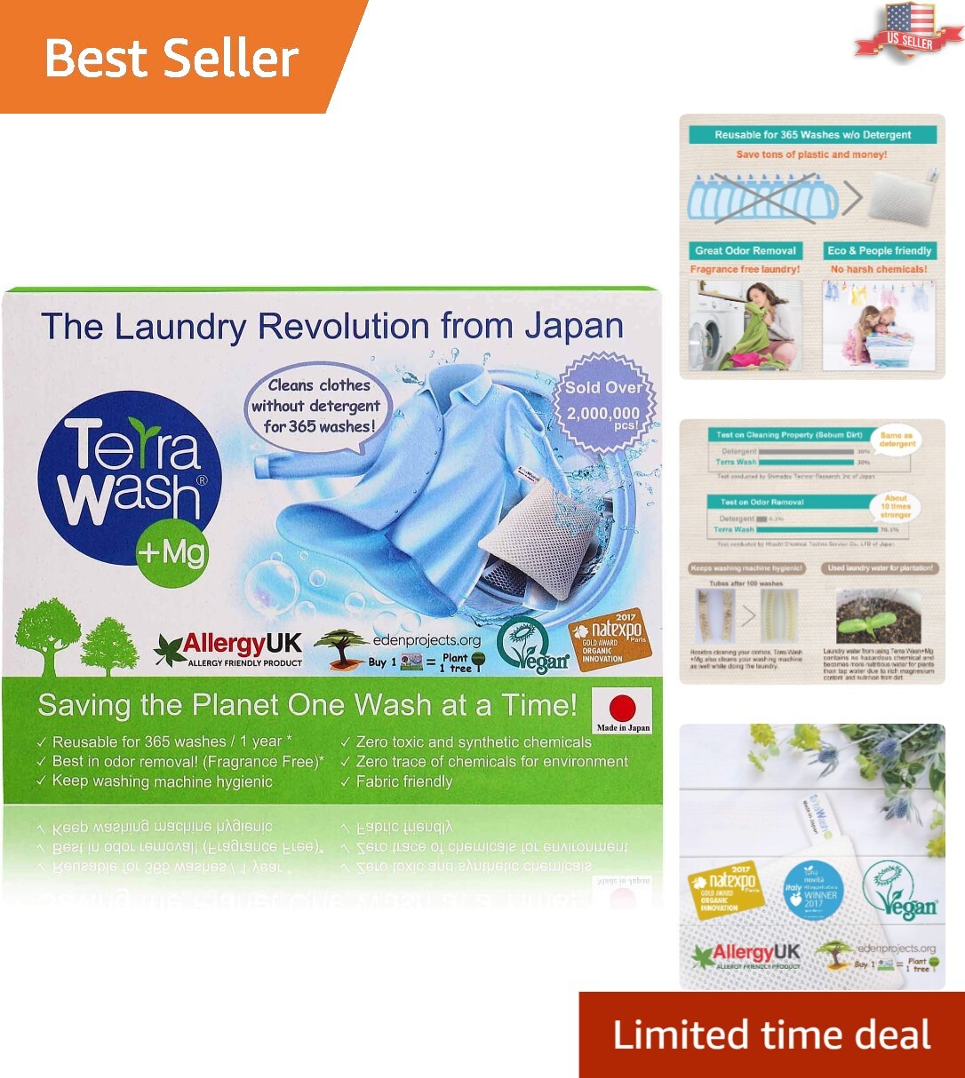 Japan-made Eco-Friendly Hypoallergenic Laundry Detergent – Unscented & Gentle