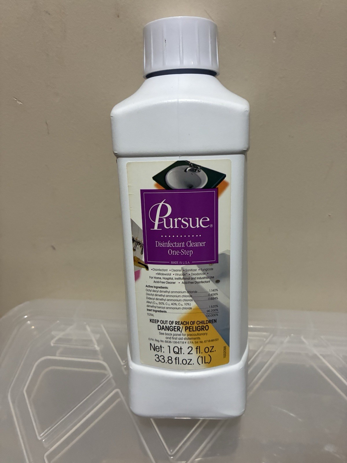 Lot Of 3 Vintage Amway Empty Bottles: Pursue, LOC, Carpet Shampoo. 1990