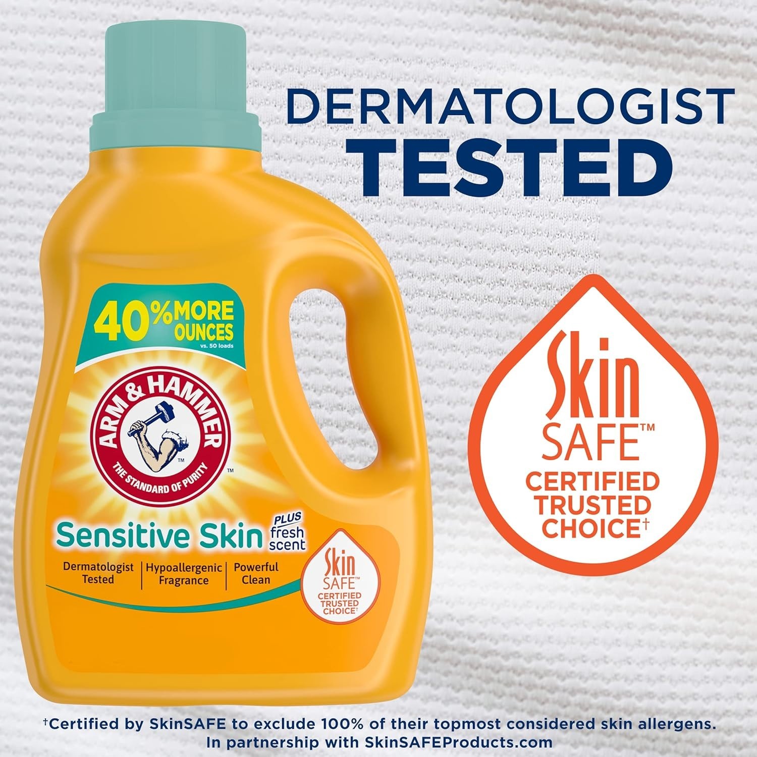 Concentrated Sensitive Skin Detergent, 210 oz, 105 Loads, Dermatologist Tested