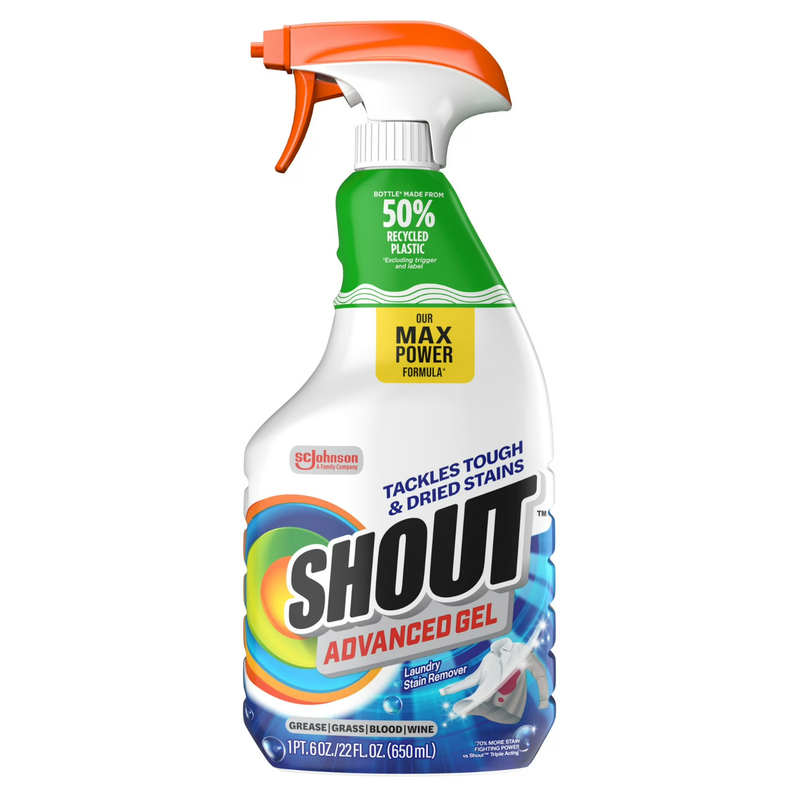 Shout Advanced Action Gel Laundry Stain Remover 22 fl oz 3 Pack