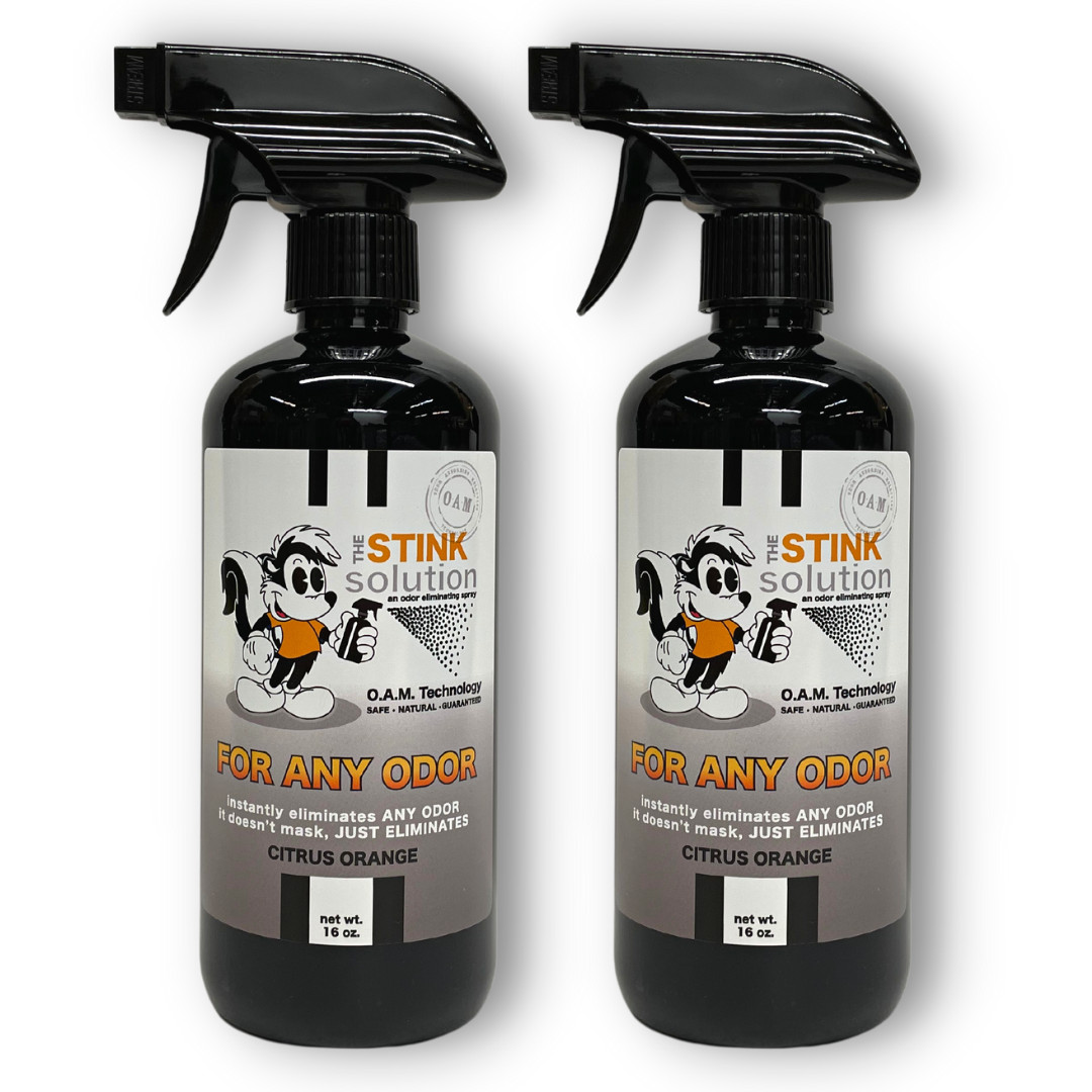 The Stink Solution For Any Odor Eliminating Spray Citrus Orange 2 16 oz Bottles