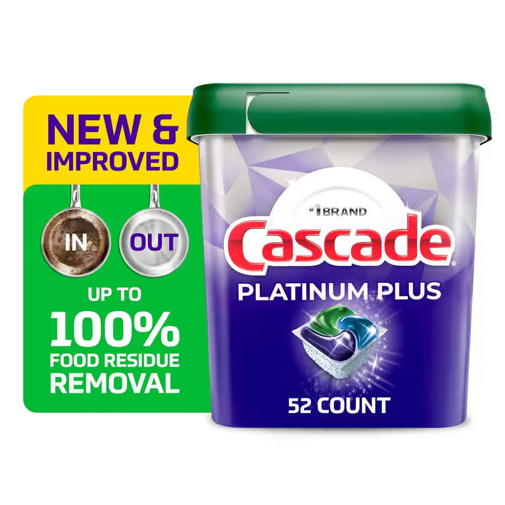 Platinum plus Actionpacs plus Bleach and Dawn Lemon Scent Dishwashing Machine De