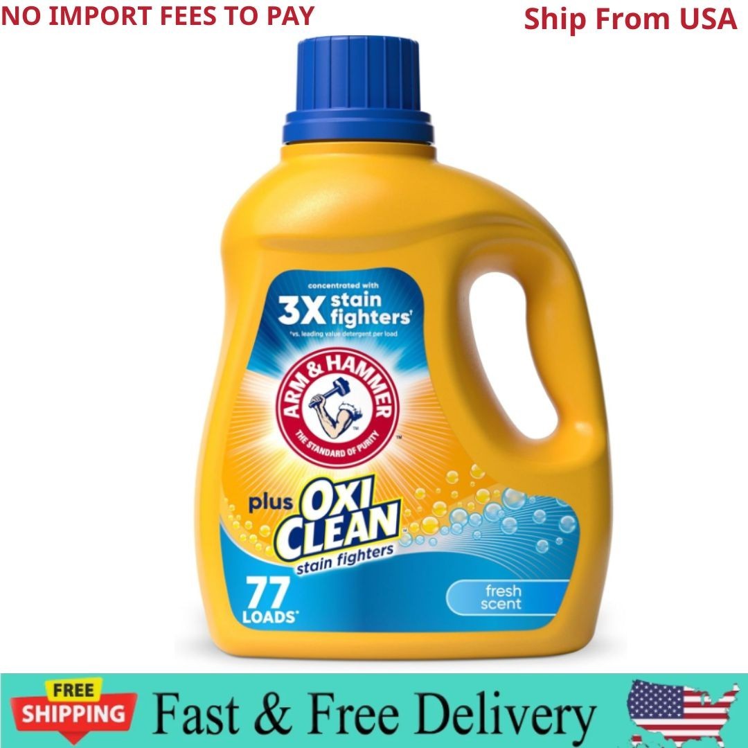 ARM & HAMMER Plus OxiClean Fresh Scent, 77 Loads Liquid Laundry Detergent, 100.5