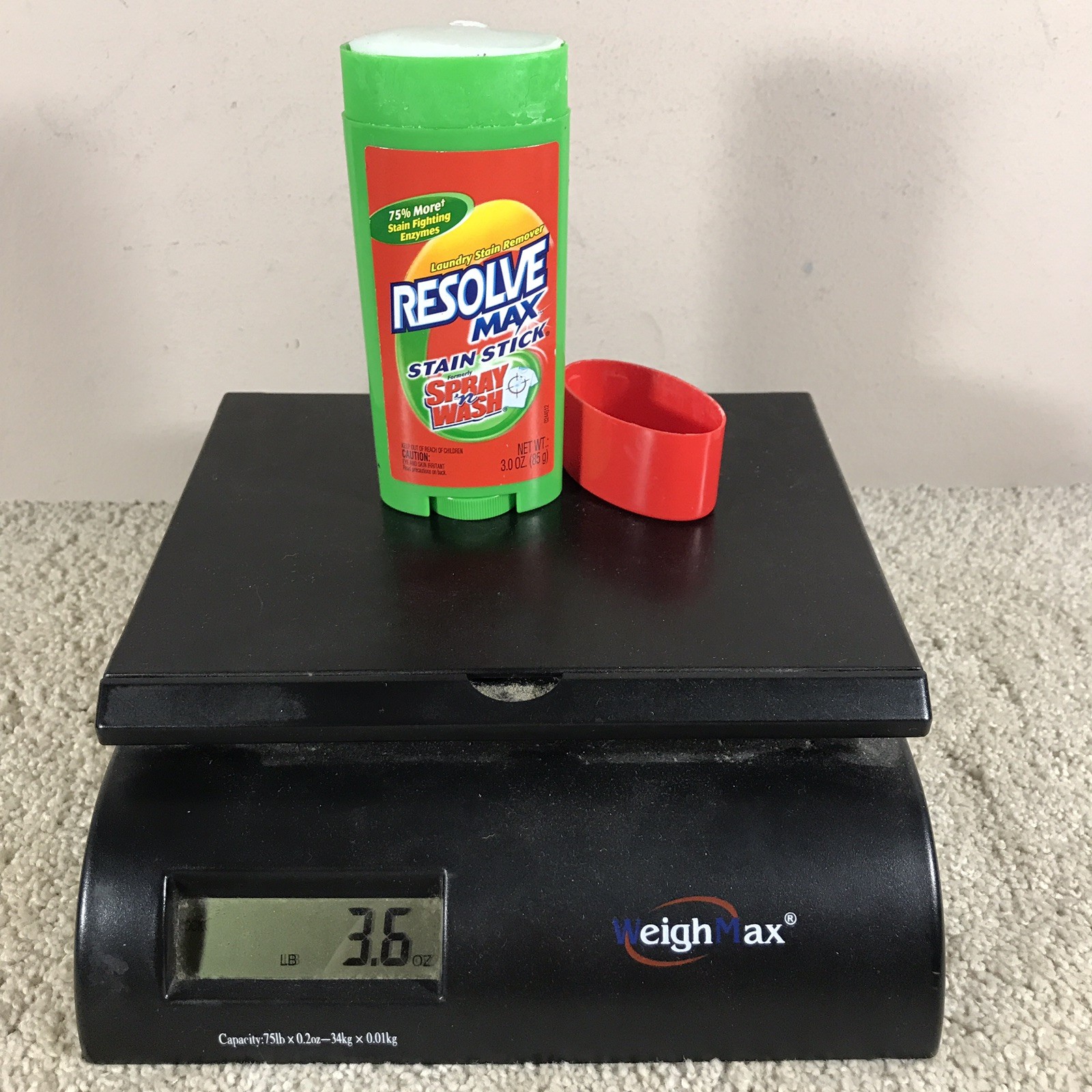 Spray ‘n Wash Resolve MAX Laundry Stain Stick Stain Remover 3 oz ~80% Full