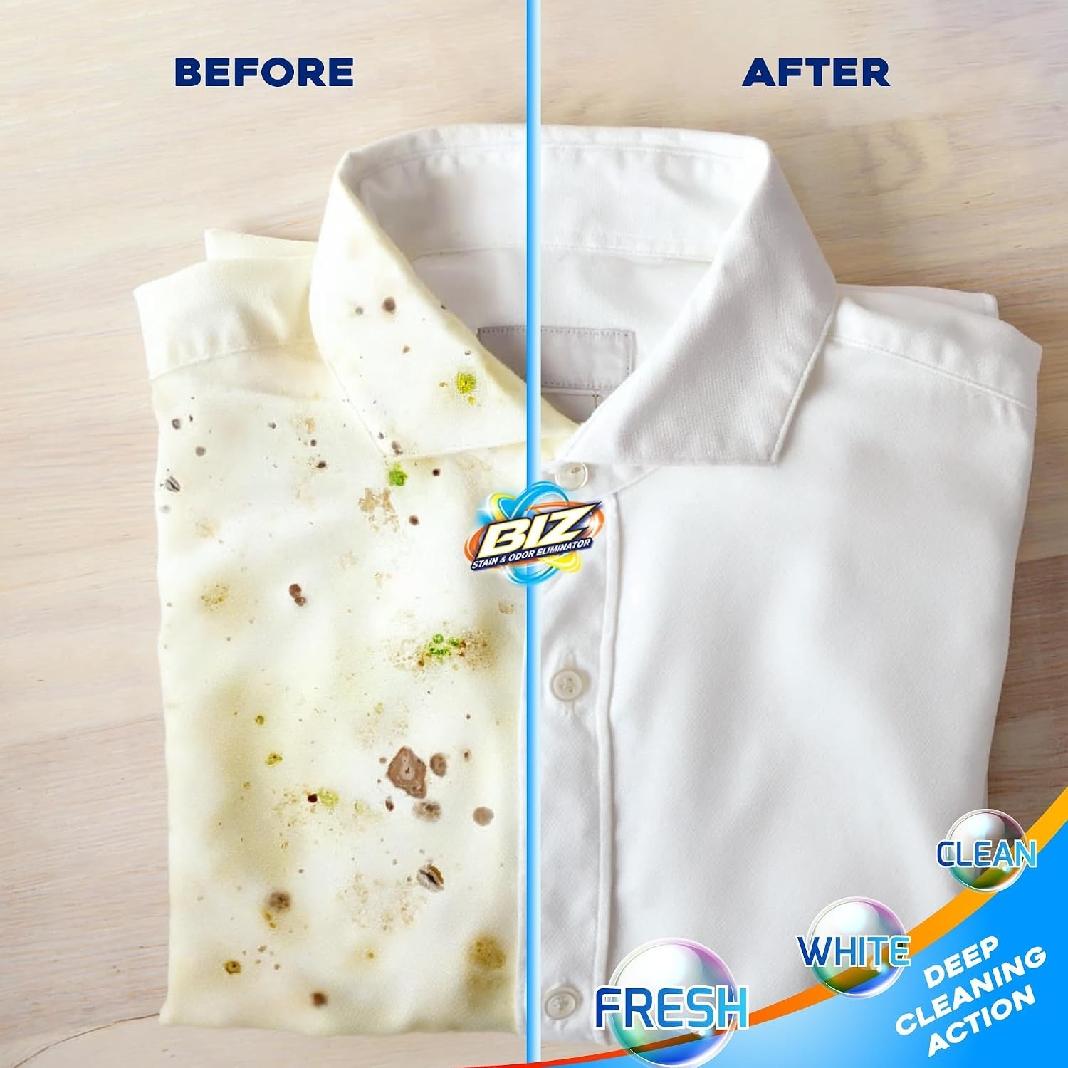 BIZ Laundry Powder Booster 60 oz Pack of 2 Stain Remover HE Safe Chlorine Free