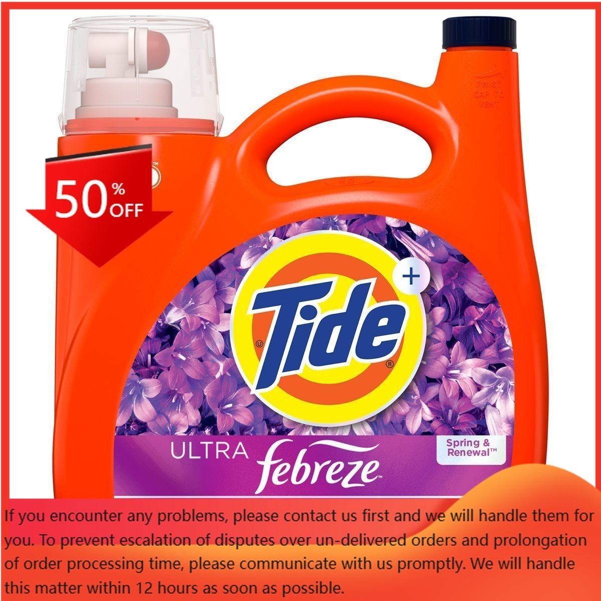 Tide Liquid High Efficiency Spring & Renewal Liquid Laundry 83 Loads – 117 fl oz