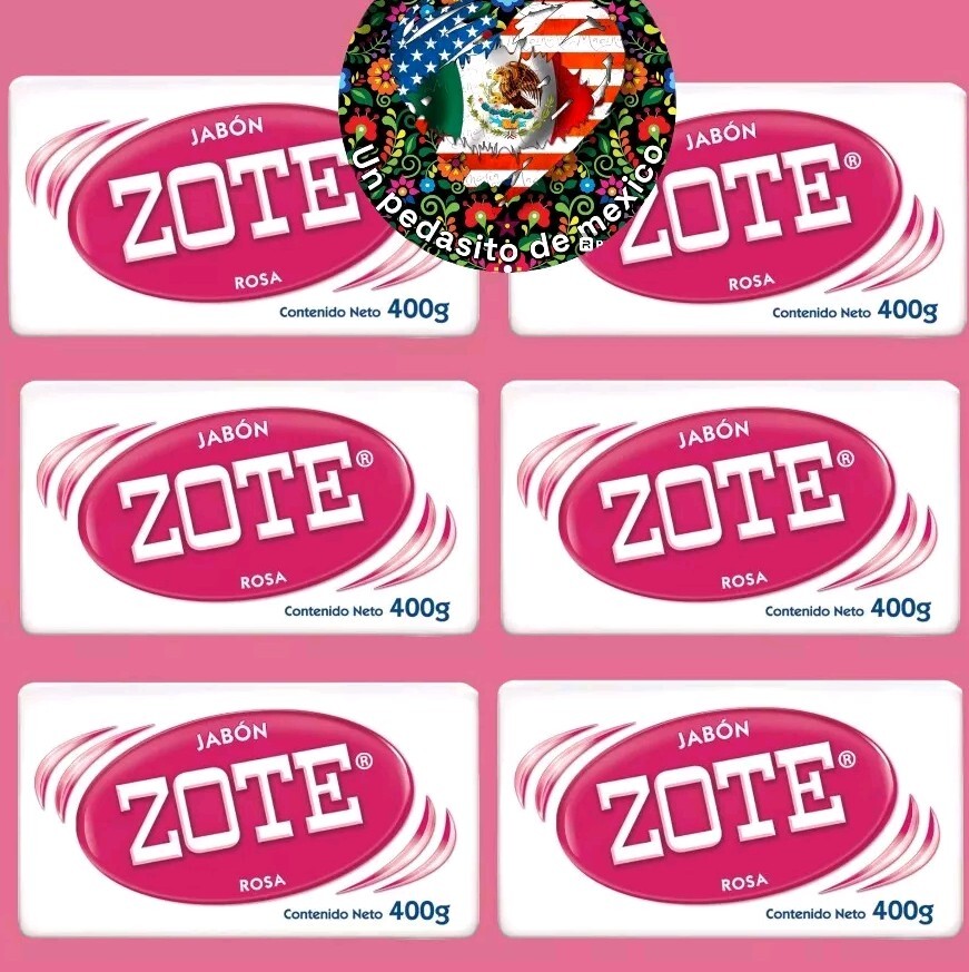 Zote Pink Laundry Soap Washing Clothes 14oz Bars Detergent Kitchen Jabon(6 PACK)