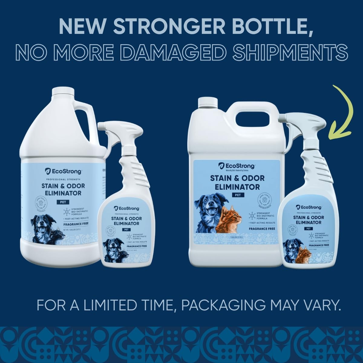 Eco Strong Pet Stain & Odor Remover – Cat Urine Enzyme Cleaner, Destroys Urine