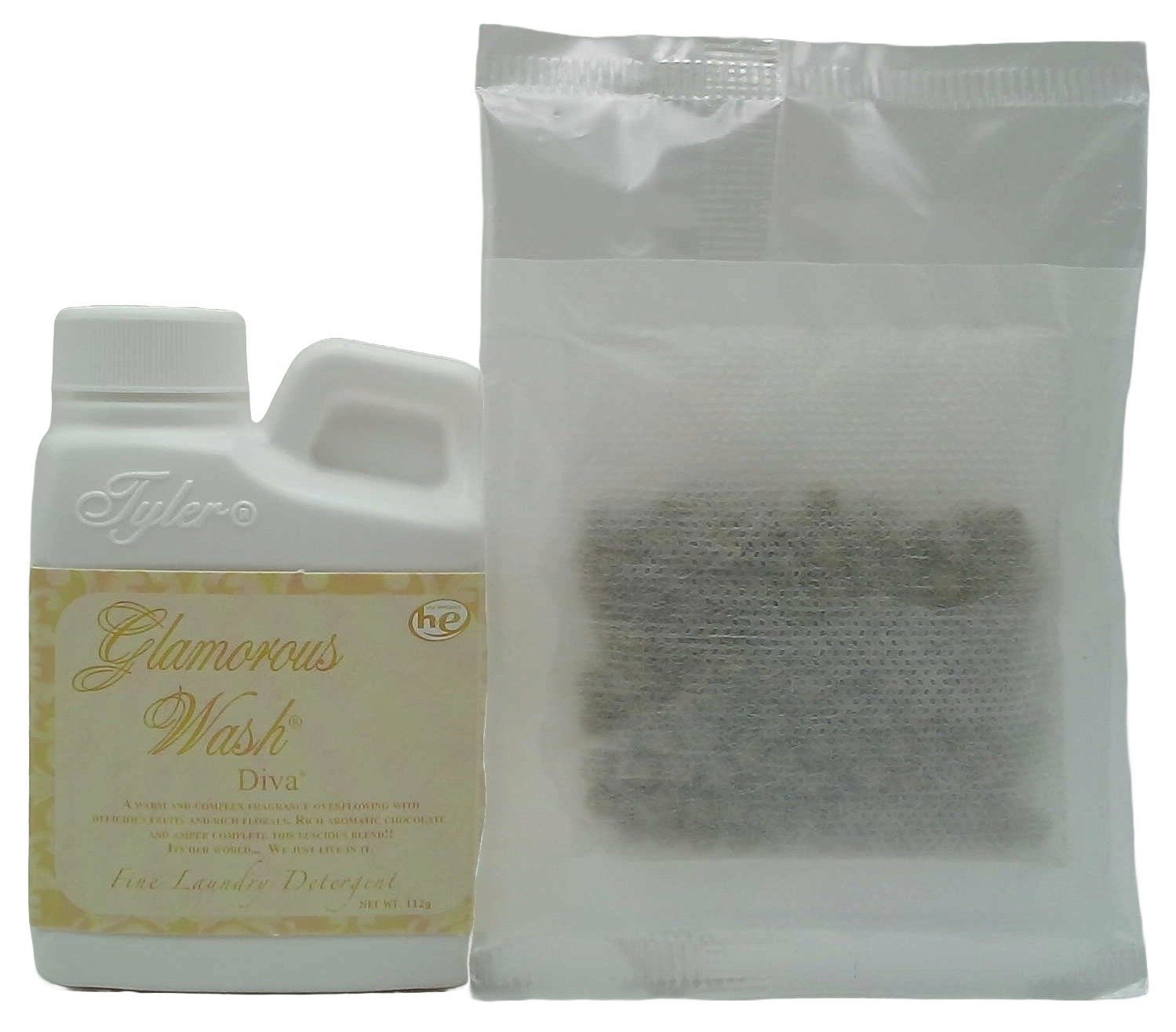 Tyler Candle – Glamorous Wash – Diva fragrance with sachet pouch – 4oz / 112g
