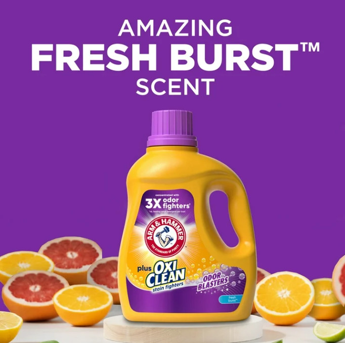 3 pack ARM & HAMMER Plus OxiClean Odor Blasters Fresh Burst, 128 Loads