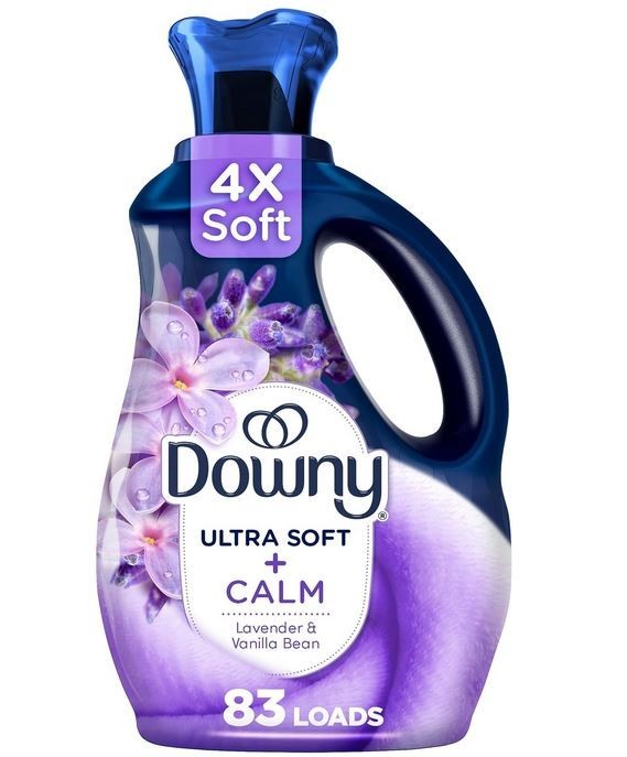 Downy Ultra Soft Fabric Softener Liquid, Calm, Lavender and Vanilla 56 fl oz,