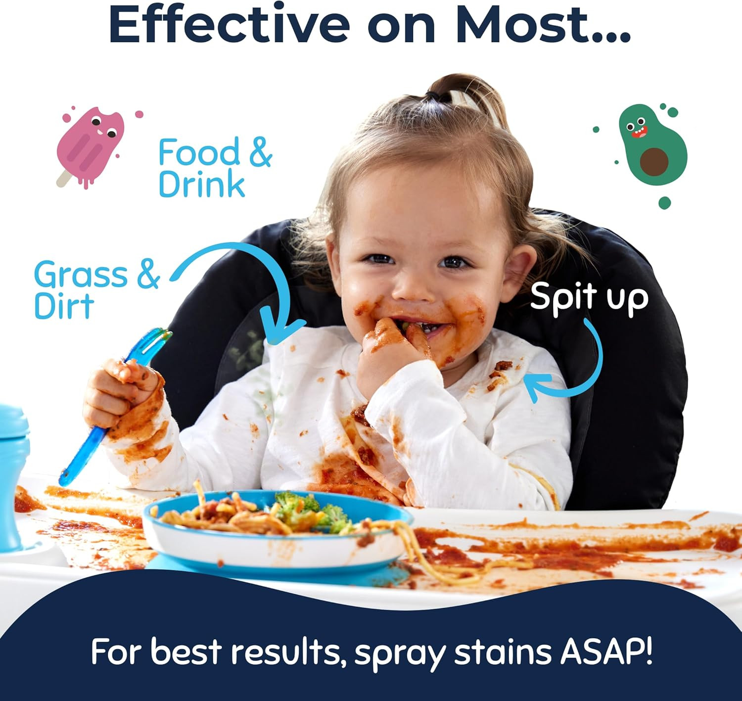 Messy Eater Stain Treater Spray, Laundry Stain Remover, 16 Oz | Newborn & Baby E