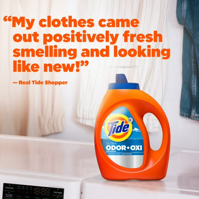 Tide Ultra Odor Defense + Oxi Liquid Detergent 148 fl oz 105 Loads