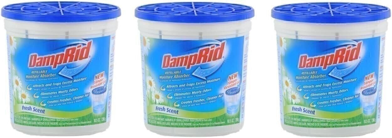 DampRid Moisture Absorber,10.5oz, Fresh Scent (3 pack)