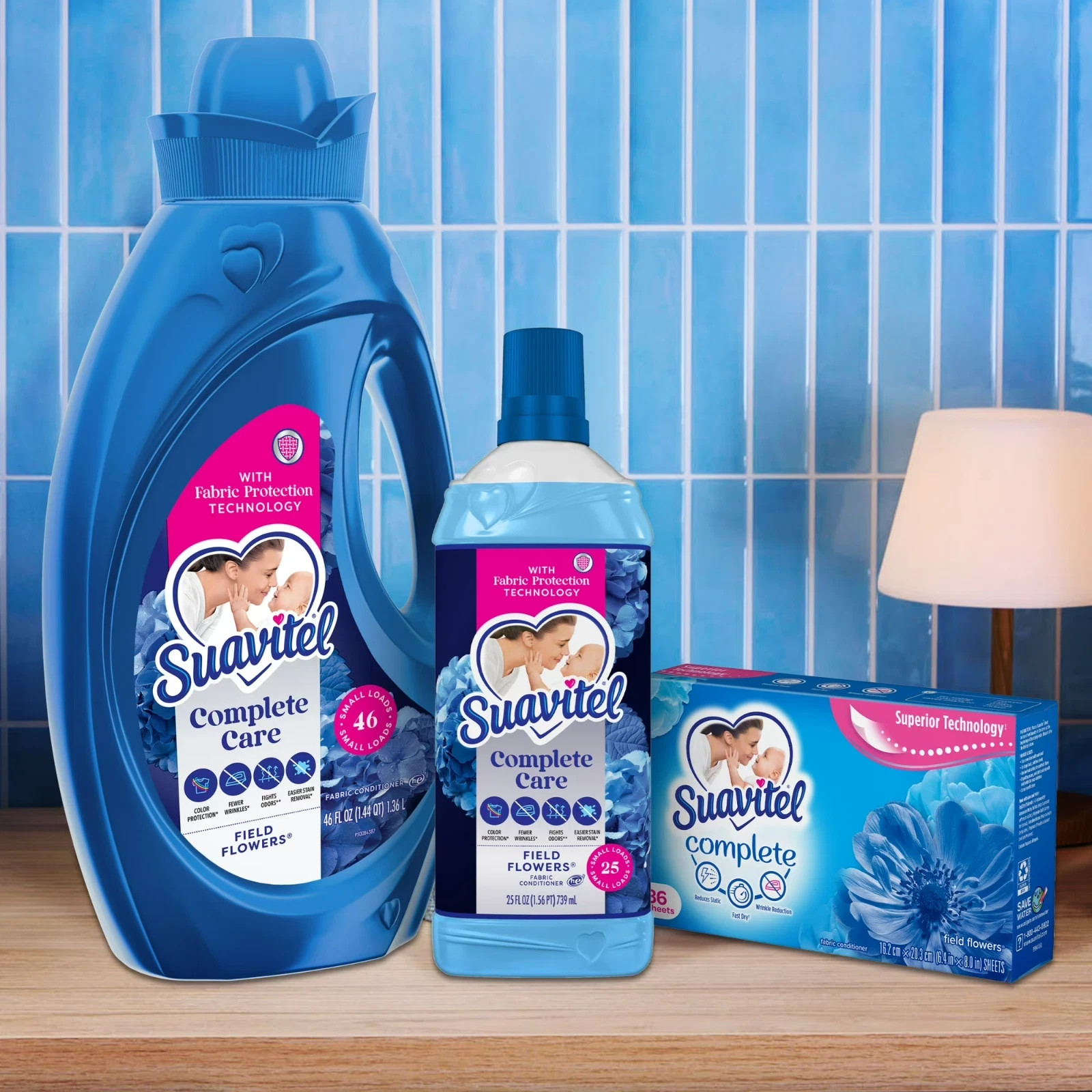 Suavitel Complete Fabric Softener Field Flowers 100 fl oz Bottle- Free Shipping