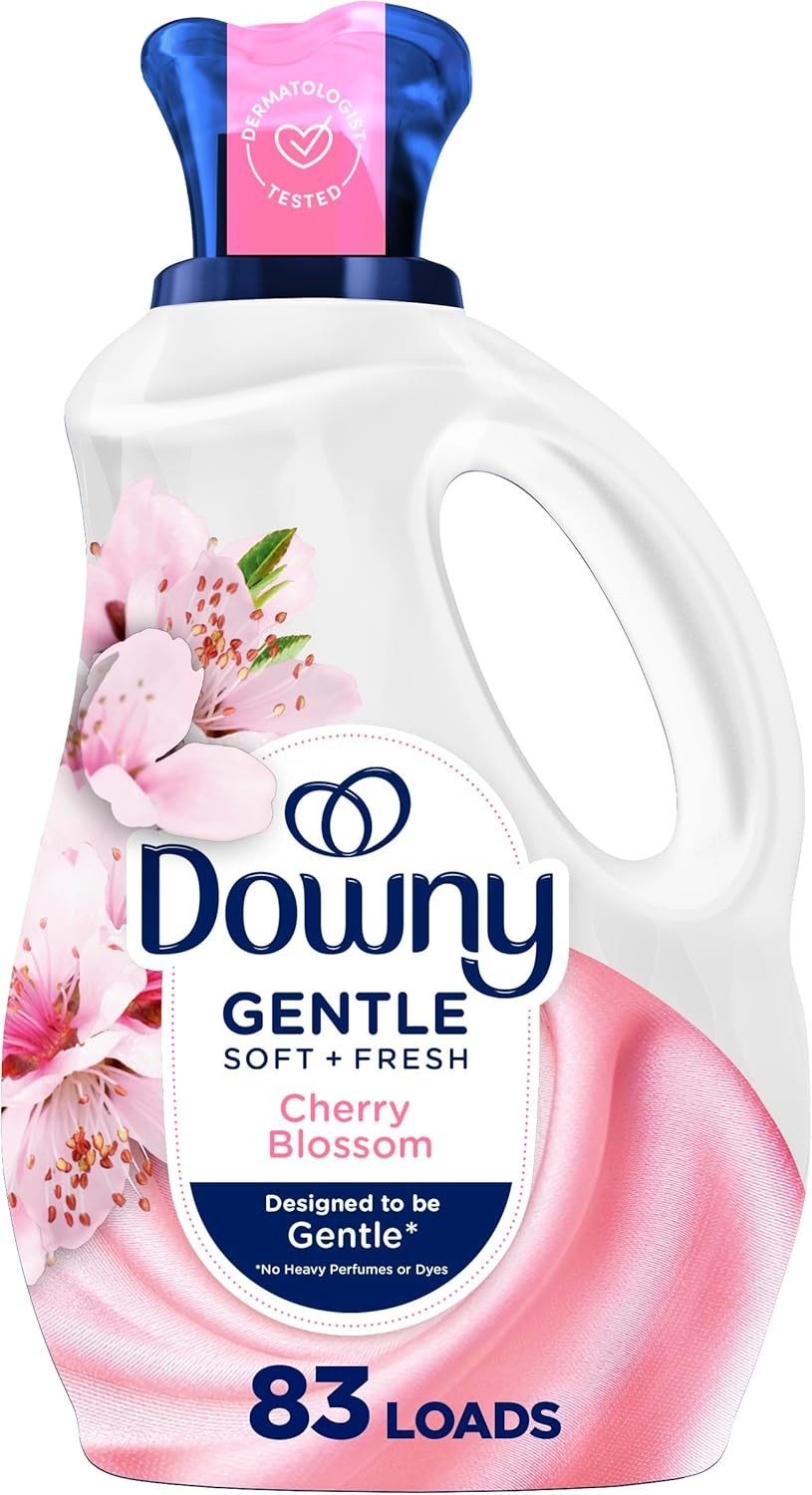 Downy Gentle Soft + Fresh Fabric Softener Liquid, Cherry Blossom Scent, 56 FL OZ
