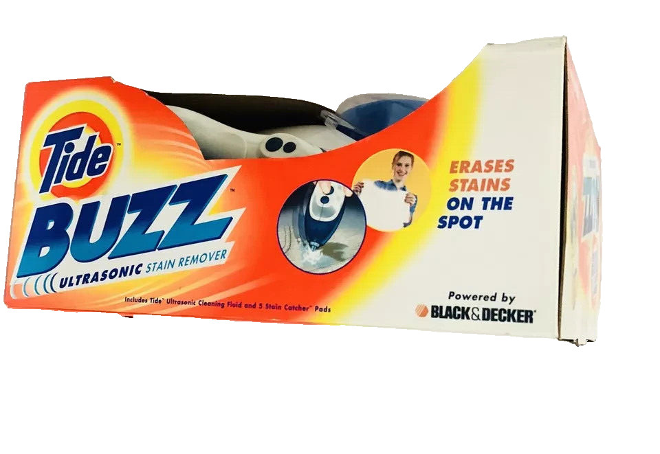 Tide Buzz Ultrasonic Stain Remover Black & Decker Removes Stains on the Spot