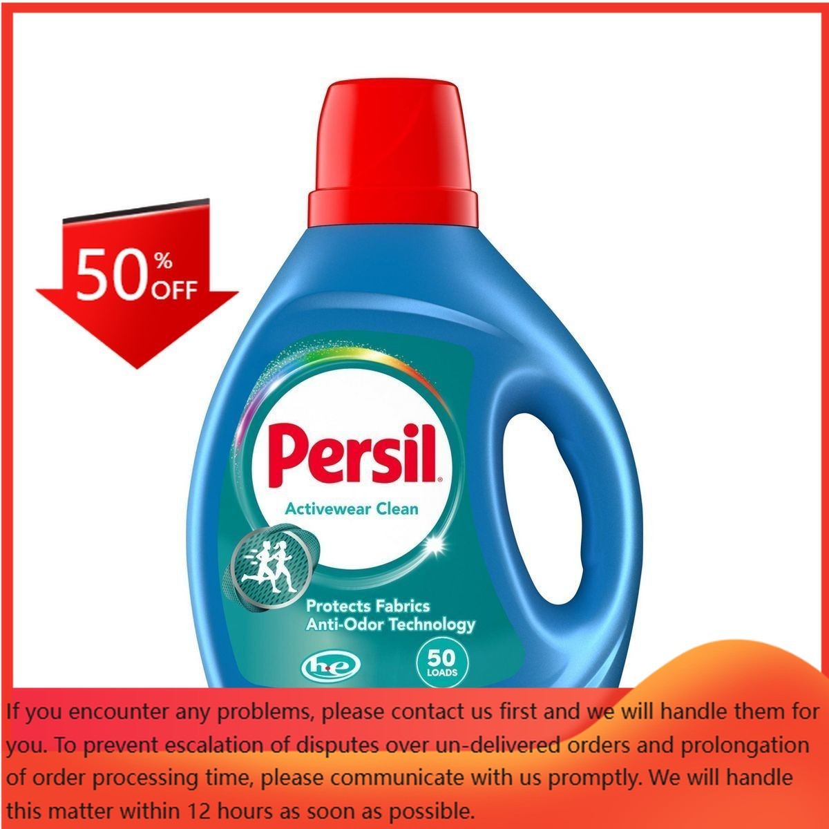 Persil Activewear HE Deep Cleaning Concentrated Detergent 50 Loads – 84 fl oz