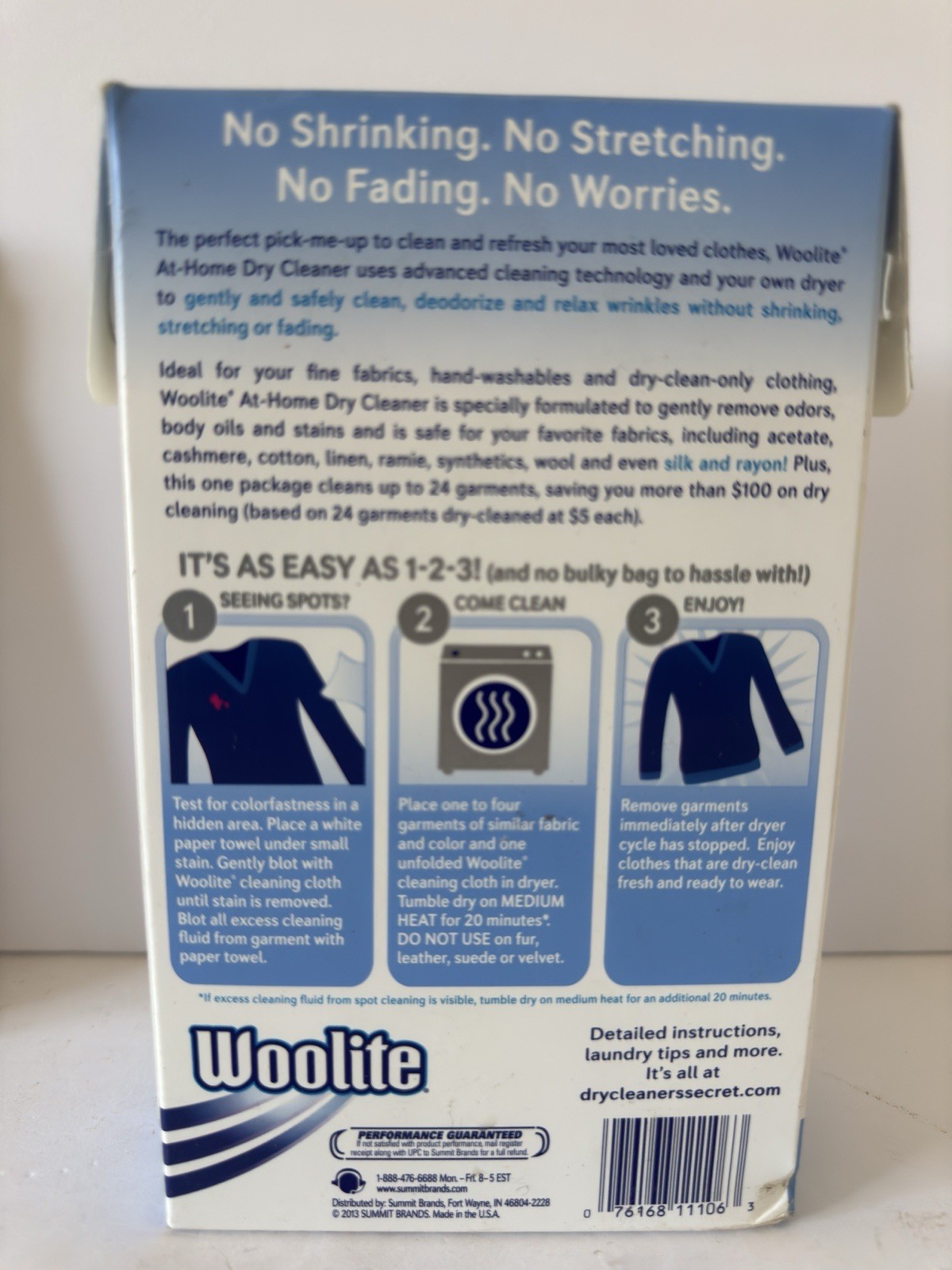 Woolite Dry Cleaner’s Secret At Home Dry Cleaner Kit Contains 3 Cloths Disco’d