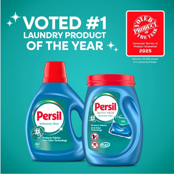 Persil Activewear Clean Laundry Detergent Ultra Pacs, Original, 8.04 oz, 12 Ct