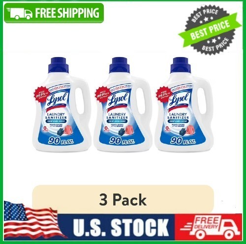 3PACK Lysol Laundry Sanitizer Additive, Sanitizing Liquid for Clothes and Linens